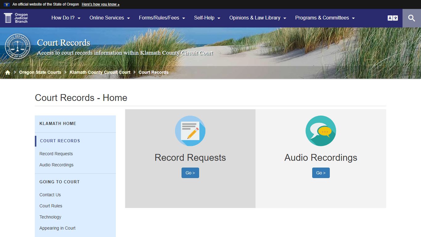 Court Records - Home - Oregon Judicial Department