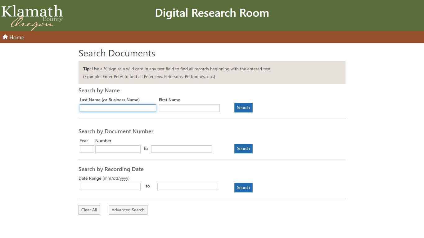 Search - Klamath County